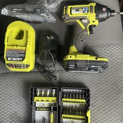 18 V Ryobi Impact w/ 2 batteries, charger, but kit 