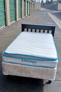TWIN FRAME WITH BOX AND MATTRESS