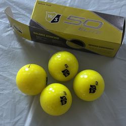 Wilson Staff 50 Elite Yellow Golf Balls – 4 pcs