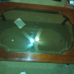 Wood And Glass Table