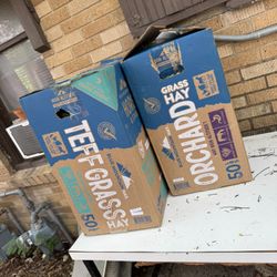 2- 50 Lb NEW Boxes Teff Grass 25 Each 