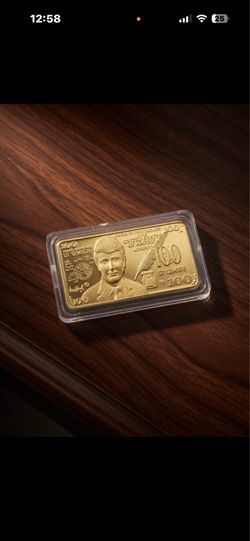 24k gold-plated commemorative collectible bar,