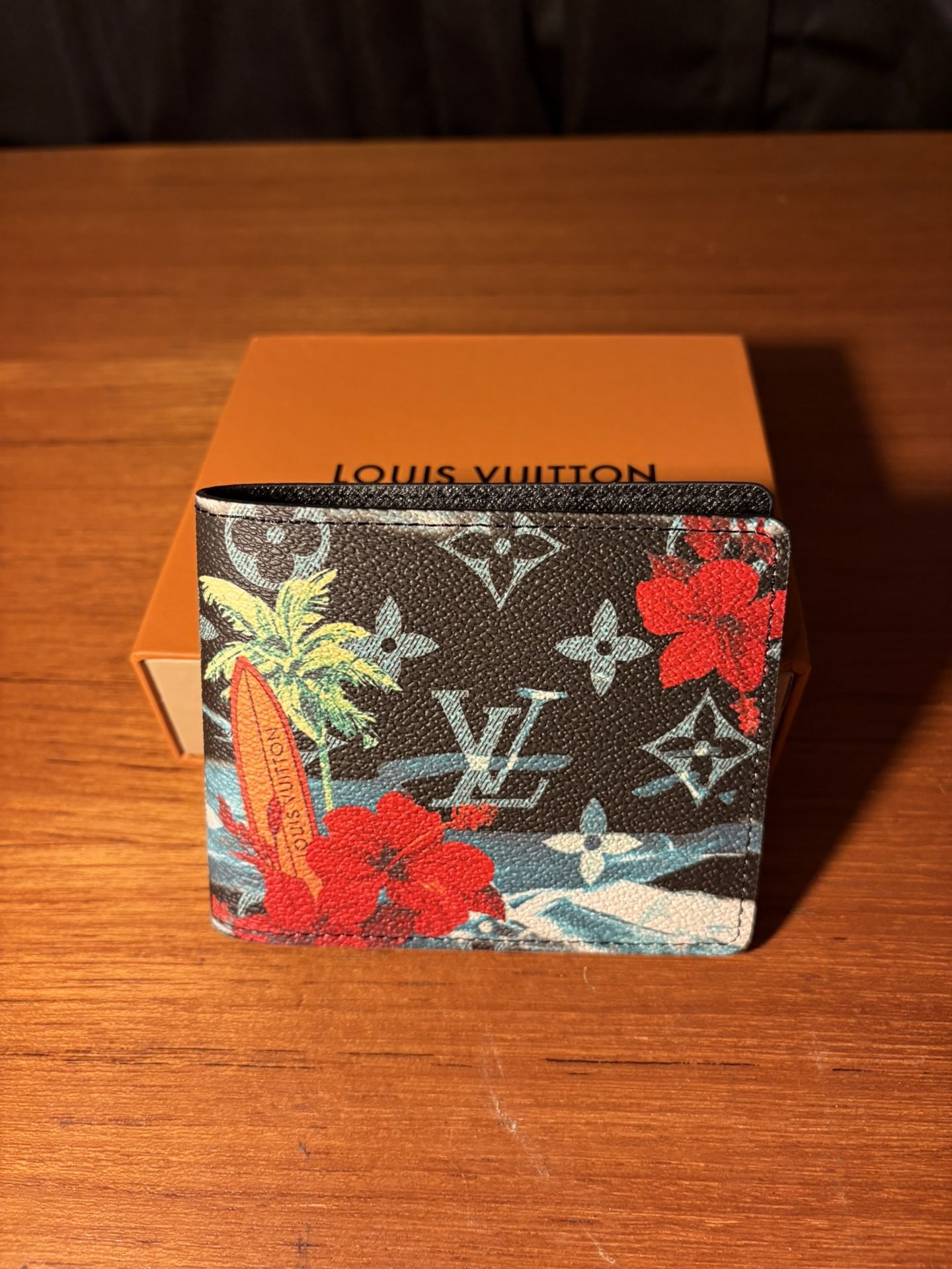 Men’s Wallet - Black Floral Design