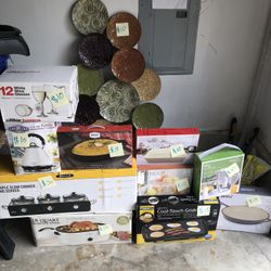 Assorted Baking Cooking Skillet Wine Glass Kettle