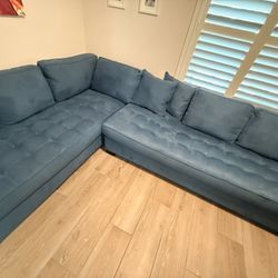 Deep Blue Sectional Sofa