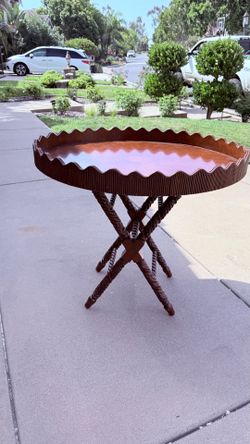Oval wood high/low table
