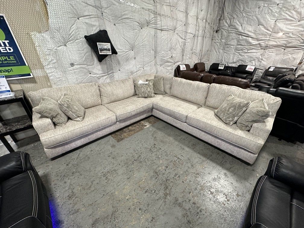 Sectional Sofa With Pillows Brand New.$49 down same day delivery available
