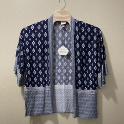 Women’s XS/S Knox Rose Blue Kimono Cover Up Open Cardigan