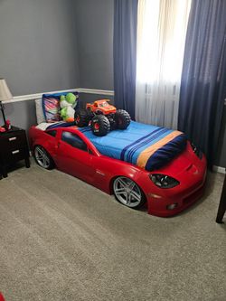 Kids Red Corvette Car Bed