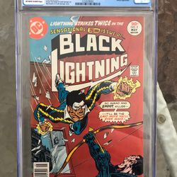 Black Lightning #2 (2977) CGC 9.6 — O/w to White Pages; Merlyn app.; Isabella