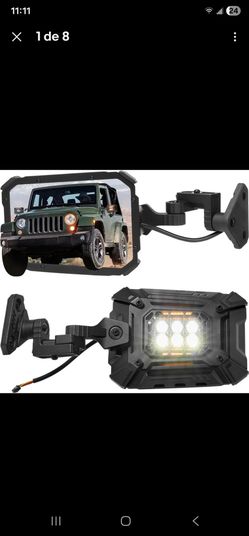 JOYTUTUS Wrangler Side Mirrors Turn Light Doors Off for Wrangler TJ JK 1(contact info removed)