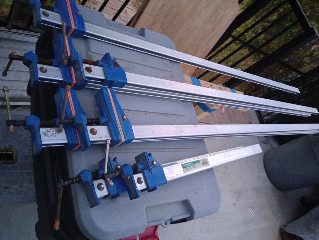5 60 Inch Aluminum Bar Clamps  2  24 In Aluminum Bar Clamps