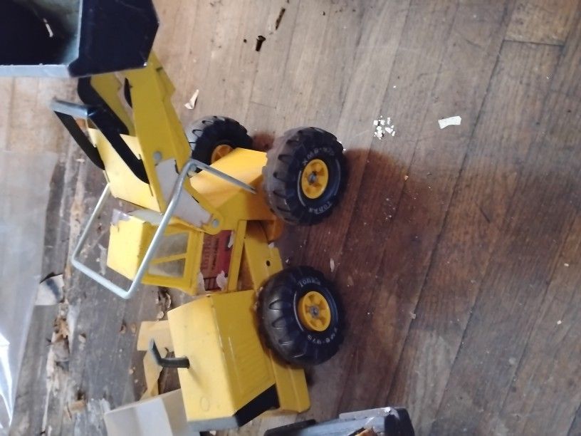 all metal tonka truck and end loader 