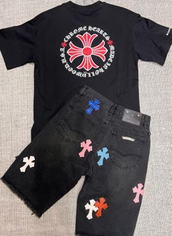 Chrome heart shorts