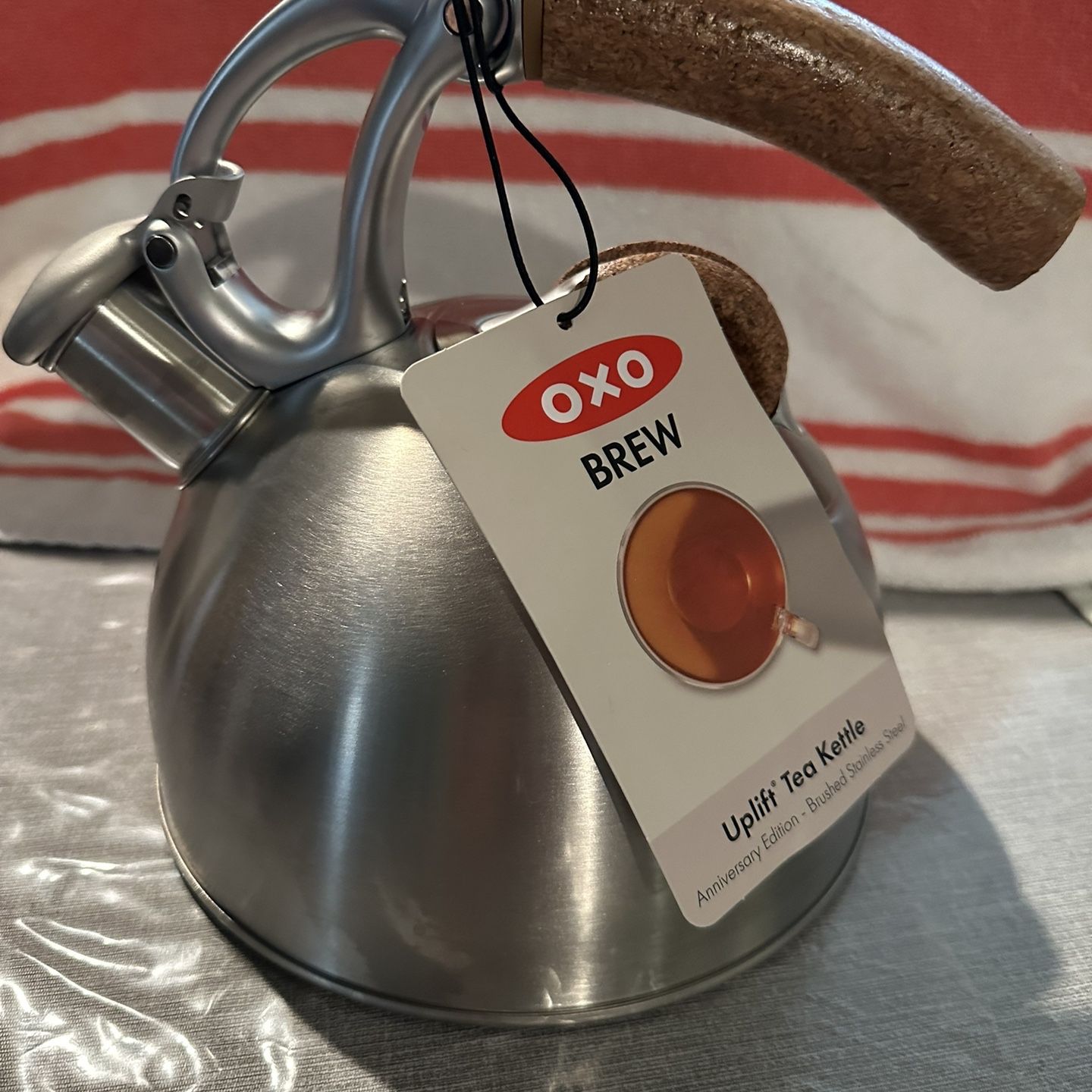 Anniversary Edition Oxo Uplift Tea Kettle Colors Brushed Stainless