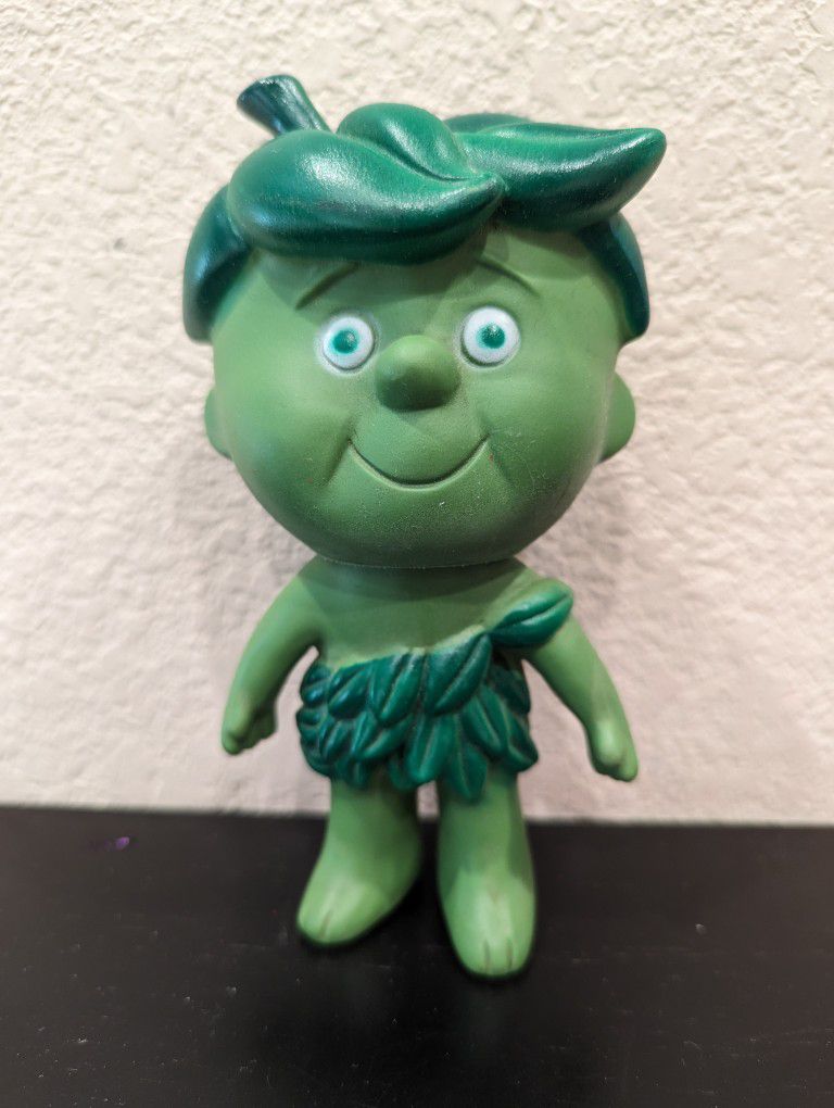 Vintage Jolly Green Giant Little Green Sprout Mascot Advertising 6.5" Vinyl Toy Figure 1970's