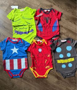 Disney Marvel Avengers Baby Bodysuits 5 Pack