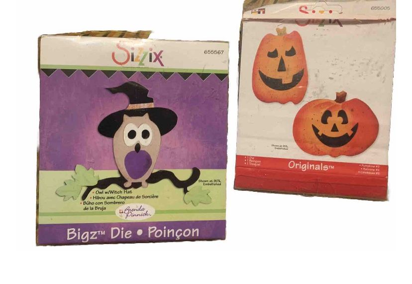 Sizzix Pumpkins, Owl & Witch Hat Cutting Dies Set