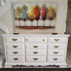 SOLID WOOD DRESSER 9 DRAWERS DELIVERY AVAILABLE 