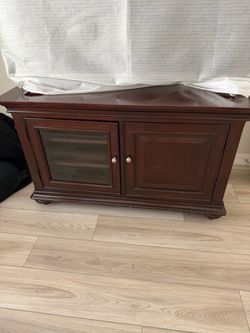 Solid wood television console