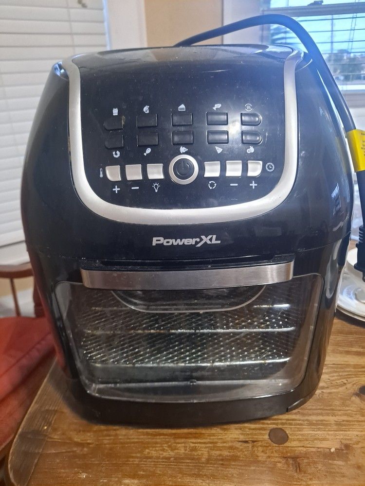 PowerXL Vortex Air Fryer Pro plus 10 Quart Capacity, Black, 1700 Watts