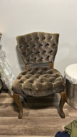 Tufted Grey Chairs