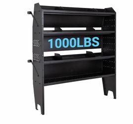 Van Shelving w/ 1000LBS Capacity, Heavy-Duty Steel Cargo Storage System, Universal Fit Ford Transit/RAM ProMaster/Chevy Express/Nissan NV/Sprinter, 52