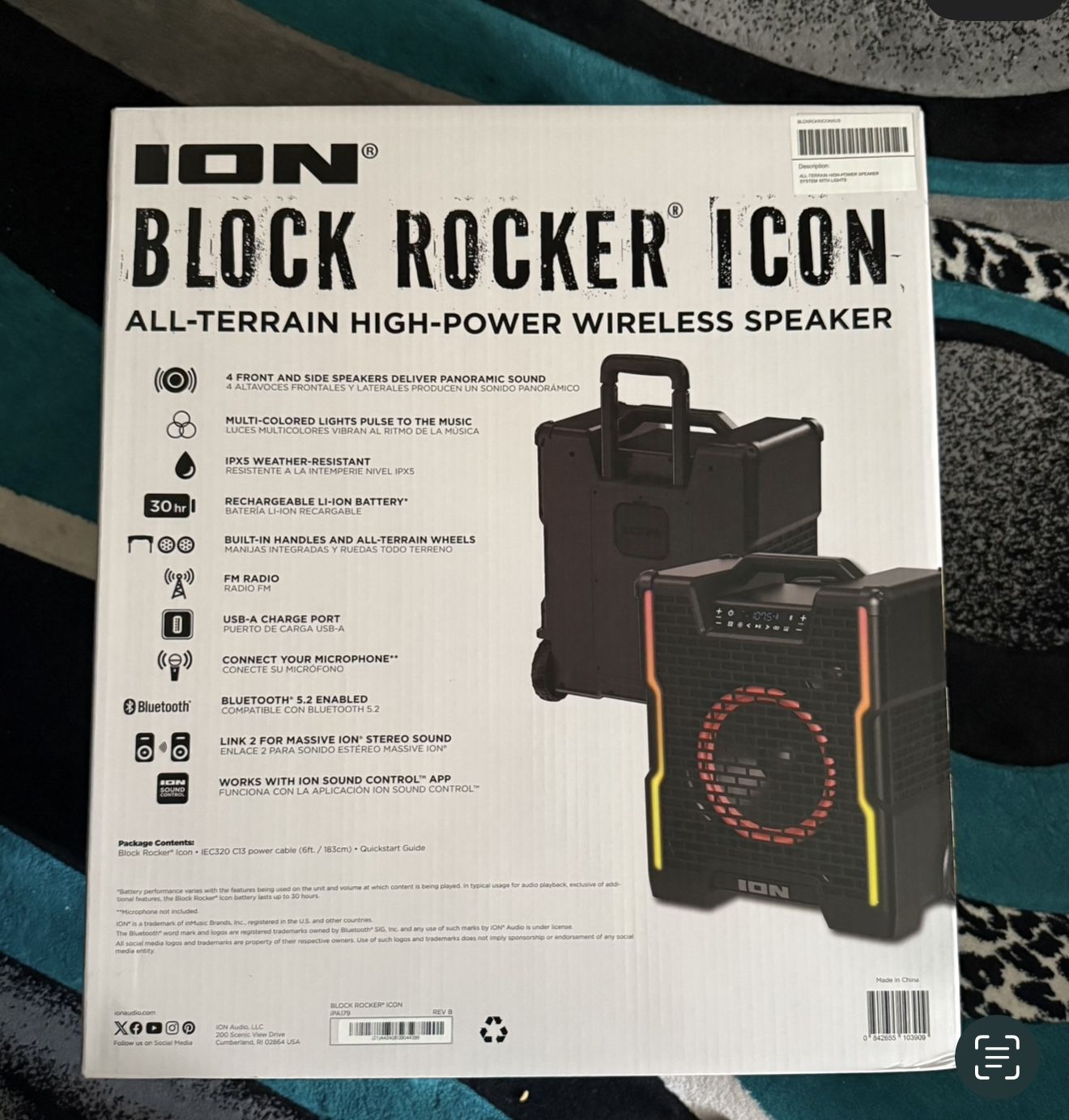 🔊 ION Block Rocker iCOn Bluetooth Speaker – Great Sound & Battery Life