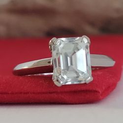 ❤️14k Size 6.75 Beautiful Solid White Topaz Ring!/ Anillo de Oro Blanco con 1 Topaz Blanco! 👌🎁Post Tags: Anillo de Oro