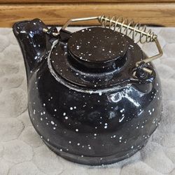 Cast Iron Enameled Porcelain Steamer Kettle