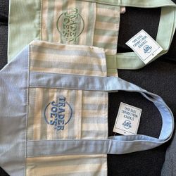 Trader Joe’s striped mini tote bags