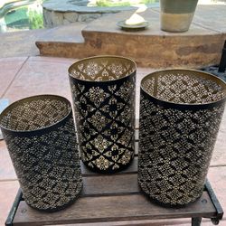 Dimond Cut Candle Holders 