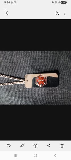Medical alert necklace
