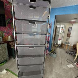 Big Metal Storage Drawers/dresser For Closet  On Wheels