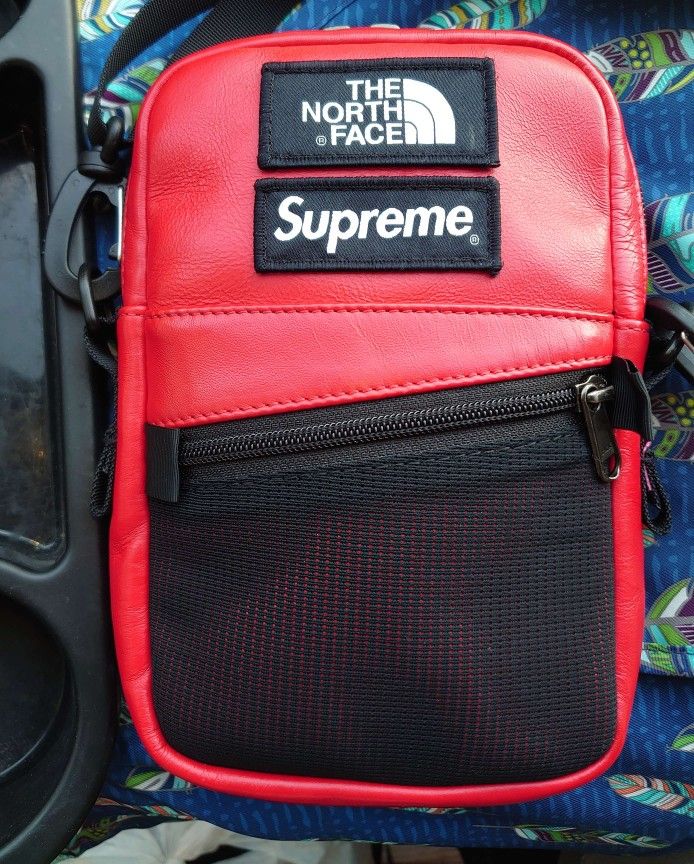 Supreme North Face Leather Shoulder Bag 