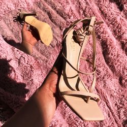 New Nude Color Strappy Heels | Only tried on for Size