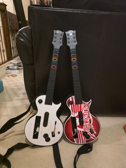 Two Guitar Hero Controllers for Nintendo Wii