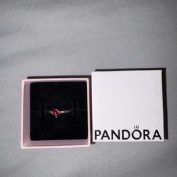 Pandora Ring-  Sparkling Red Heart Ring Sterling silver