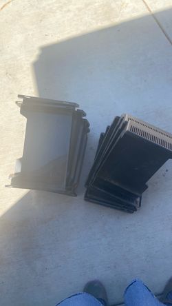 Black Plastic Storage Bins
