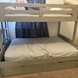 Free Grey Bunk Bed Includes Mattresses