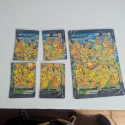 Pikachu v union complete set with jumbo card 