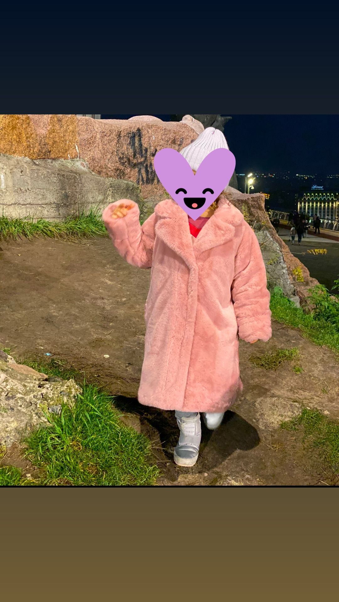 Faux fur coat for girls