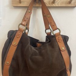 Lucky Brand Brown Suede Hobo Shoulder Bag – Boho / Y2K Style