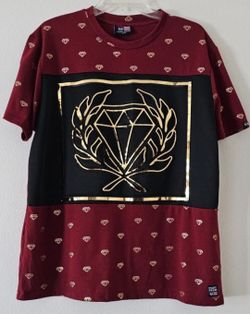 Vtg Men's Phat Farm T-Shirt L Hip Hop Y2K Gold Diamond Graphic Old School Retro