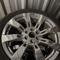 22 Inch GMC Or Chevy  Set Of Rims And Tires 