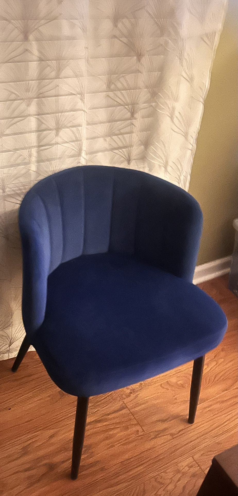 Celestial Blue Velvet Modern Chair
