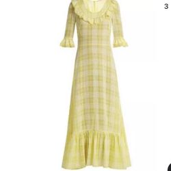 The Vampires Wife dreamy diaphanous Gloria maxi dress yellow size 10 UK with box