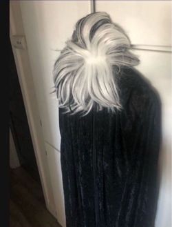 Wig and cape halloween costume