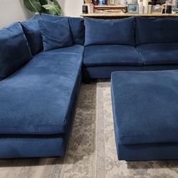 West Elm Ink Blue Sectional Sofa