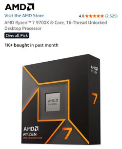 AMD Ryzen™ 7 9700X 8-Core, 16-Thread Unlocked Desktop Processor